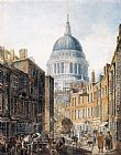 Thomas Girtin St Paul's Cathedral from St Martin's-le-Grand painting